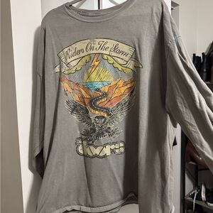 Urban Outfitters Gray Graphic Long Sleeve Tee